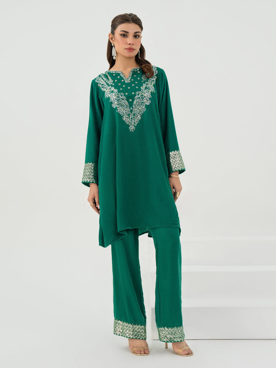 Lime Light | Velvet Pret | V-09 -  Lime Light Ladies Clothes - Original Designer Dress - House of Maryam