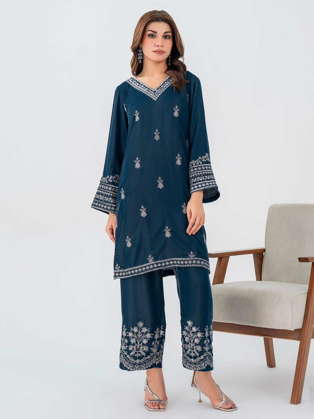 Lime Light | Velvet Pret | V-17 -  Lime Light Ladies Clothes - Original Designer Dress - House of Maryam