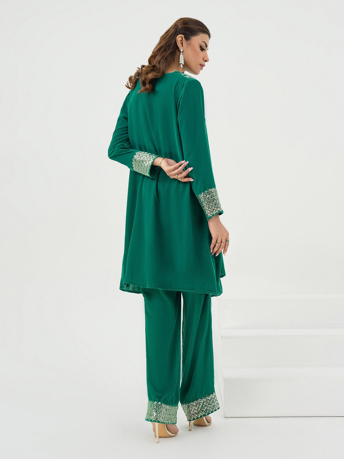 Lime Light | Velvet Pret | V-09 -  Lime Light Ladies Clothes - Original Designer Dress - House of Maryam