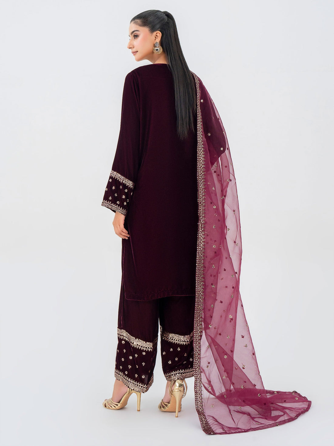 Lime Light | Velvet Pret | V-11 -  Lime Light Ladies Clothes - Original Designer Dress - House of Maryam