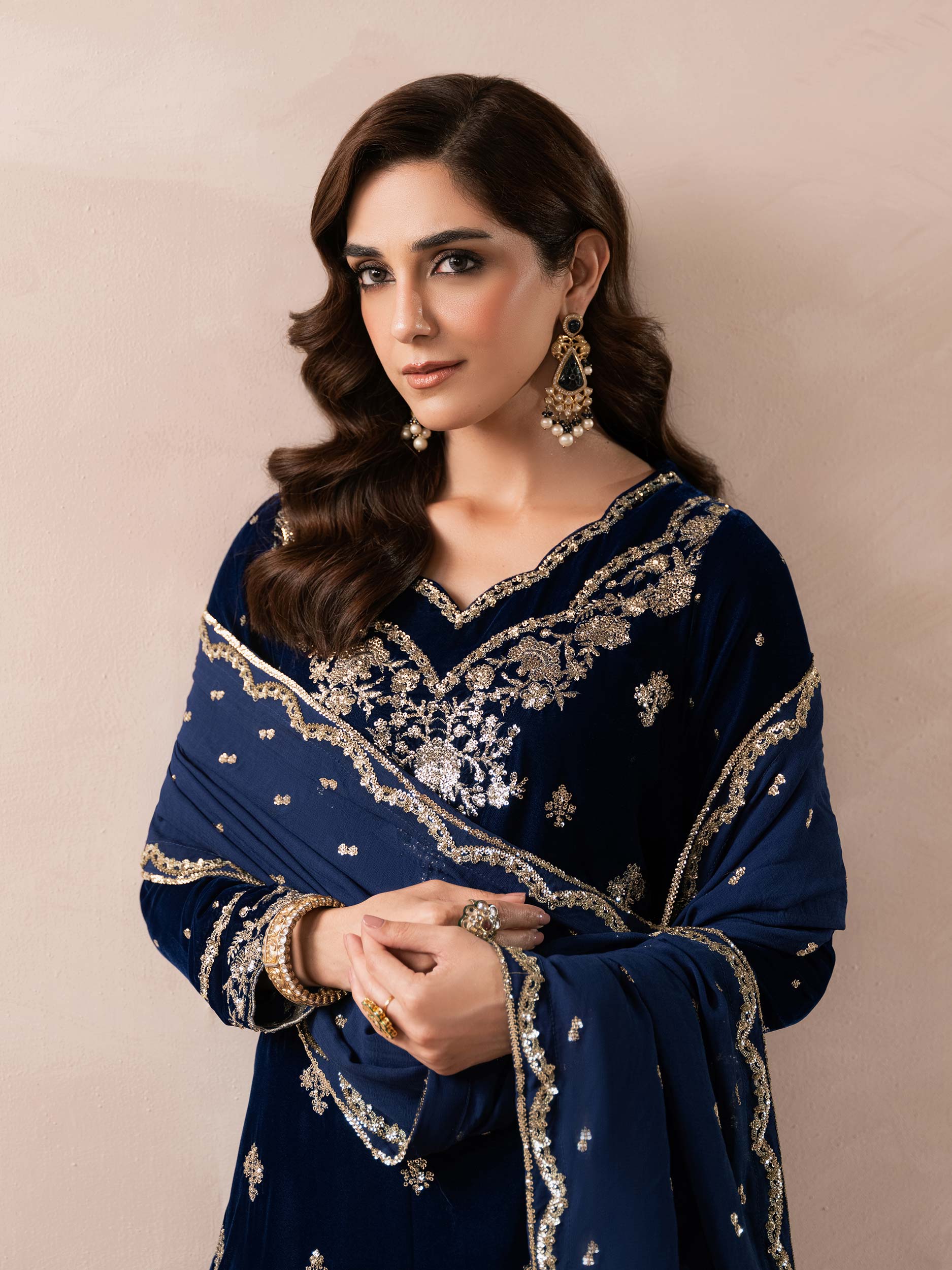 Lime Light | Velvet Pret | V-05 -  Lime Light Ladies Clothes - Original Designer Dress - House of Maryam