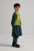 Maria B | Boys | 3 Piece - MBI-3P25-02 (Bottle Green) -  Maria B Kidswear Complete Suit - Original Designer Dress - House of Maryam