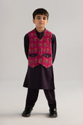 Maria B | Boys | 3 Piece - MBI-3P25-03 (Purple) -  Maria B Kidswear Complete Suit - Original Designer Dress - House of Maryam