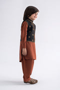 Maria B | Boys | 3 Piece - MBI-3P25-04 (Rust Flair) -  Maria B Kidswear Complete Suit - Original Designer Dress - House of Maryam