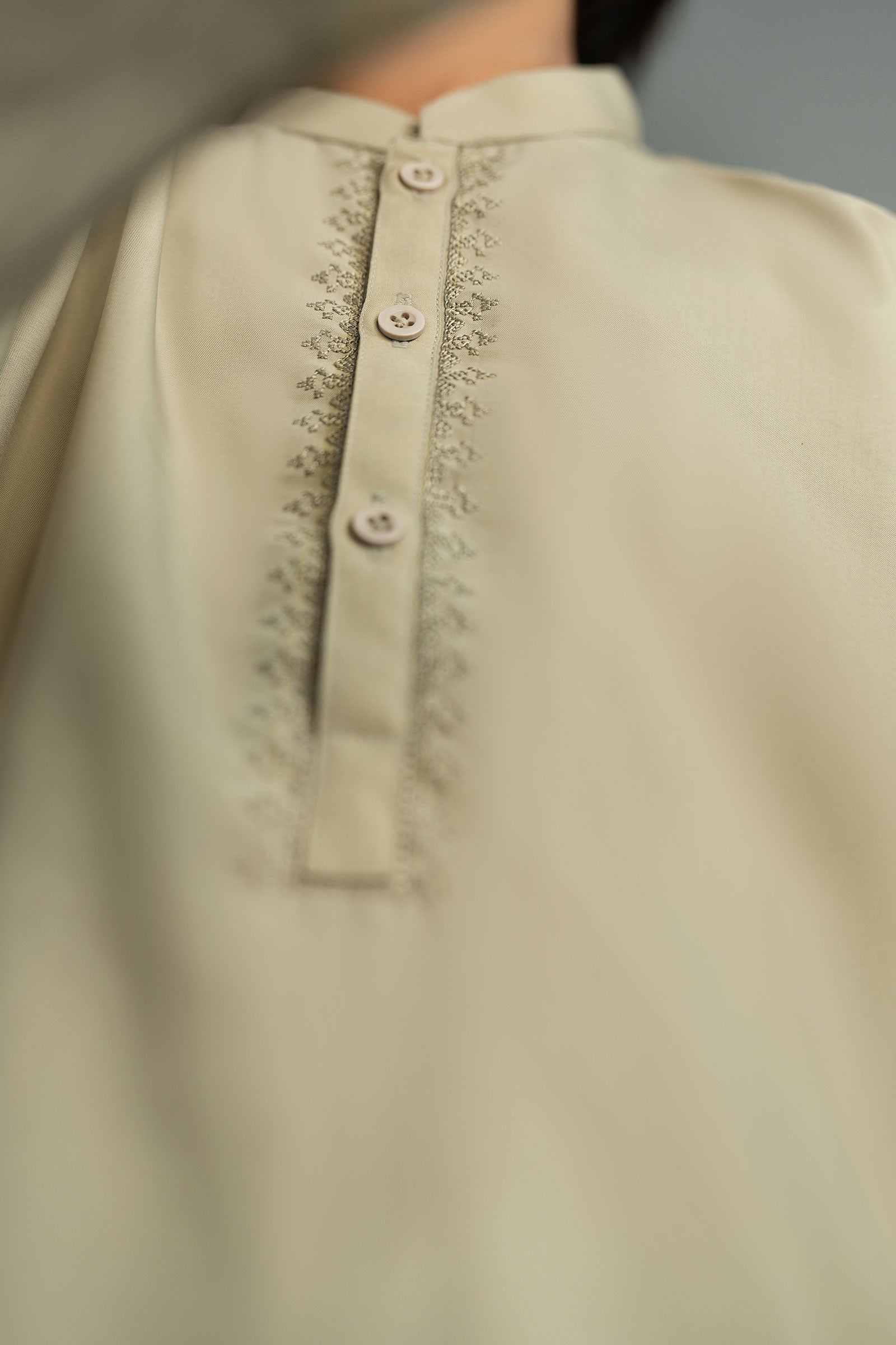 Maria B | Boys | 2 Piece - MBK-2P25-03 (Cement) -  Maria B Kidswear Complete Suit - Original Designer Dress - House of Maryam