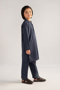 Maria B | Boys | 2 Piece - MBK-2P25-04 (Smoke Grey) -  Maria B Kidswear Complete Suit - Original Designer Dress - House of Maryam