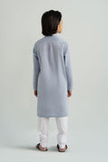 Maria B | Boys | Kurta - MBK-KR25-02 (Denim) -  Maria B Kidswear Kurtas - Original Designer Dress - House of Maryam