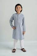 Maria B | Boys | Kurta - MBK-KR25-02 (Denim) -  Maria B Kidswear Kurtas - Original Designer Dress - House of Maryam