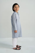 Maria B | Boys | Kurta - MBK-KR25-02 (Denim) -  Maria B Kidswear Kurtas - Original Designer Dress - House of Maryam