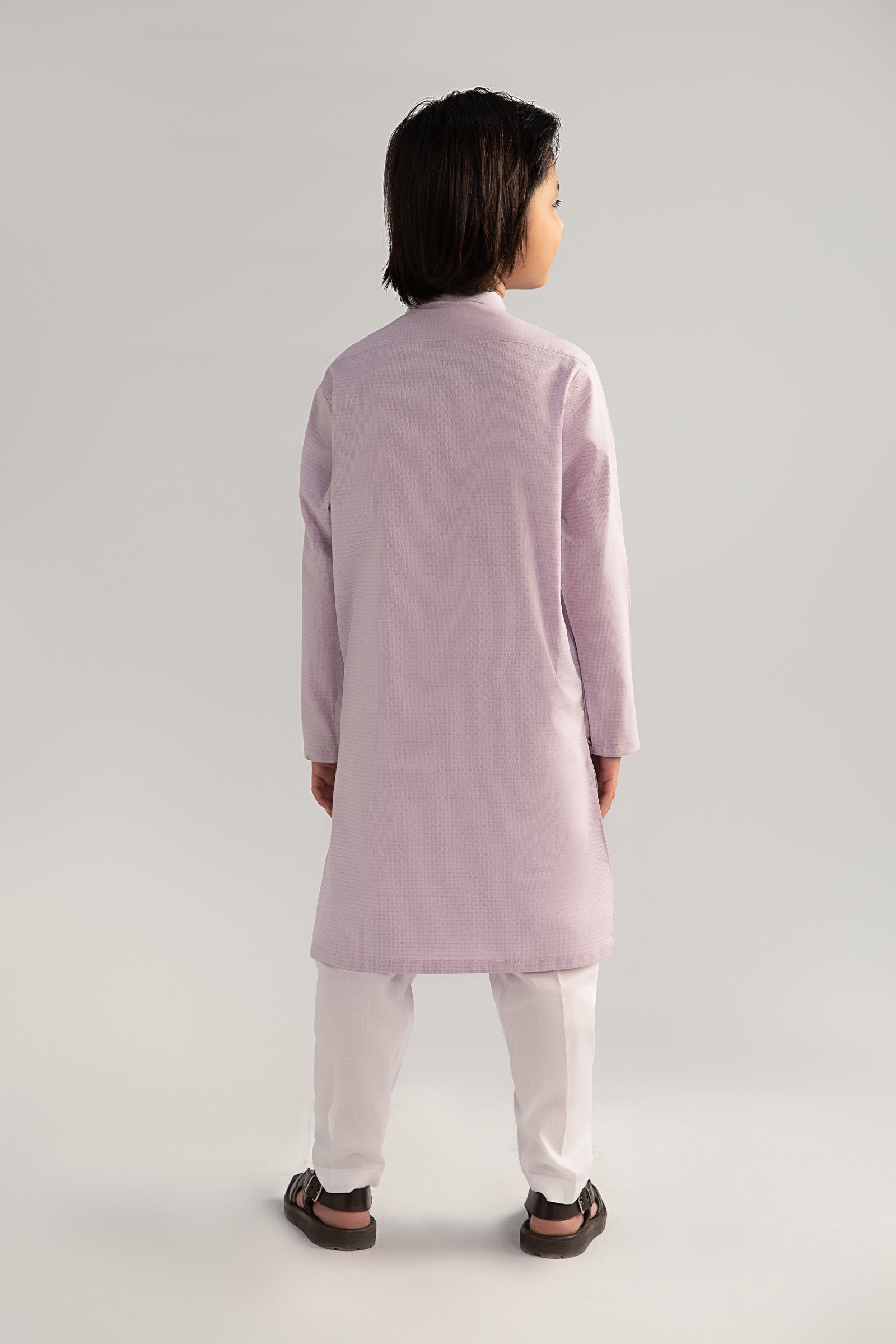 Maria B | Boys | Kurta - MBK-KR25-03 (Light Purple) -  Maria B Kidswear Kurtas - Original Designer Dress - House of Maryam
