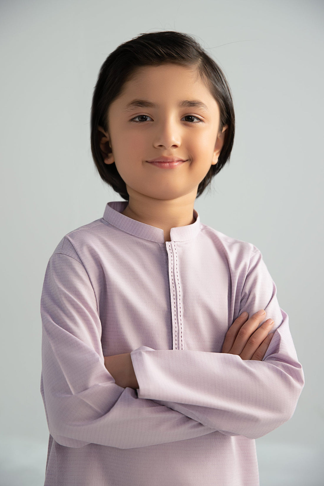 Maria B | Boys | Kurta - MBK-KR25-03 (Light Purple) -  Maria B Kidswear Kurtas - Original Designer Dress - House of Maryam