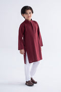 Maria B | Boys | Kurta - MBK-KR25-06 (Maroon) -  Maria B Kidswear Kurtas - Original Designer Dress - House of Maryam