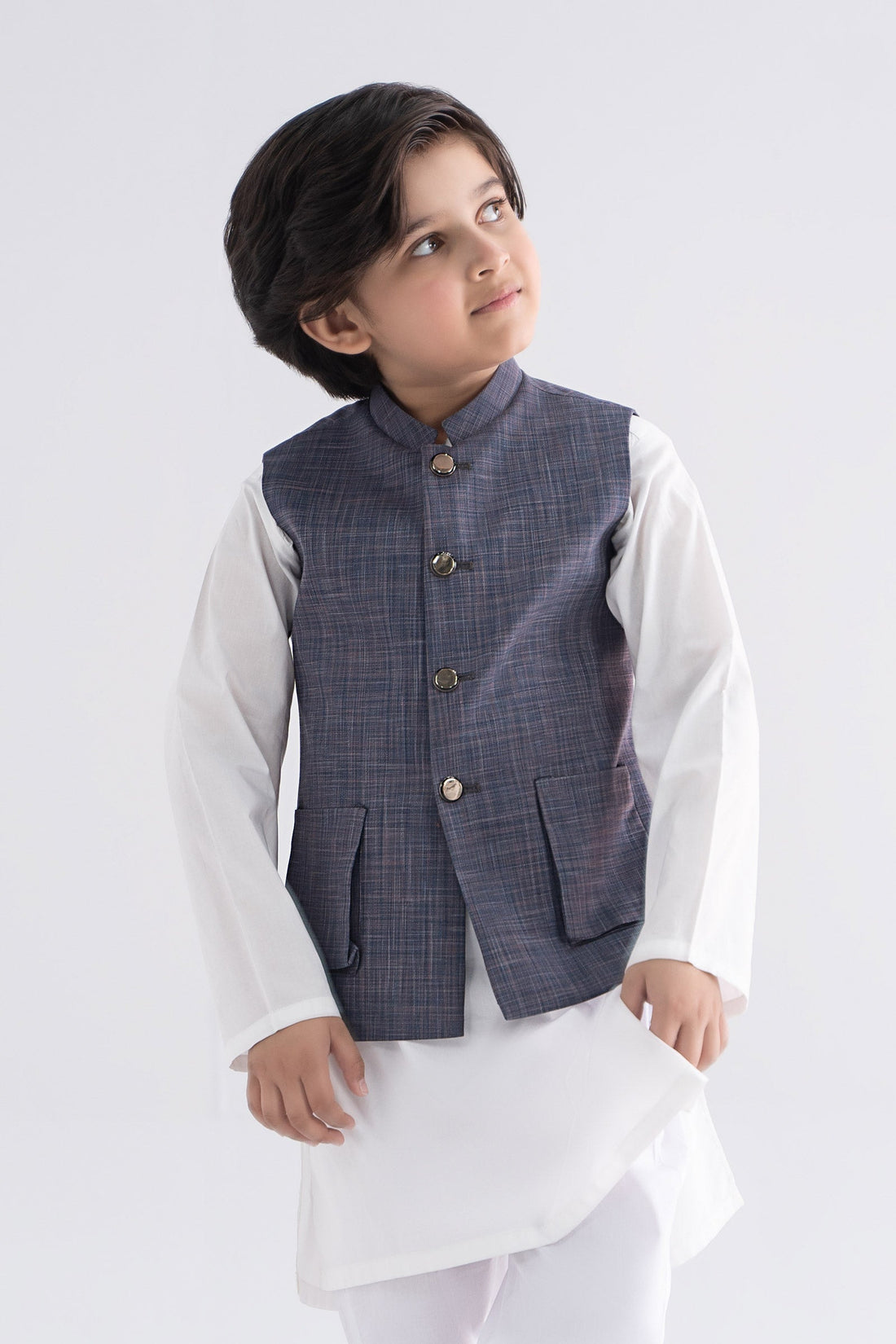 Maria B | Boys | Waistcoast - MBK-WC25-01 (Labradorite) -  Maria B Kidswear Waistcoats - Original Designer Dress - House of Maryam