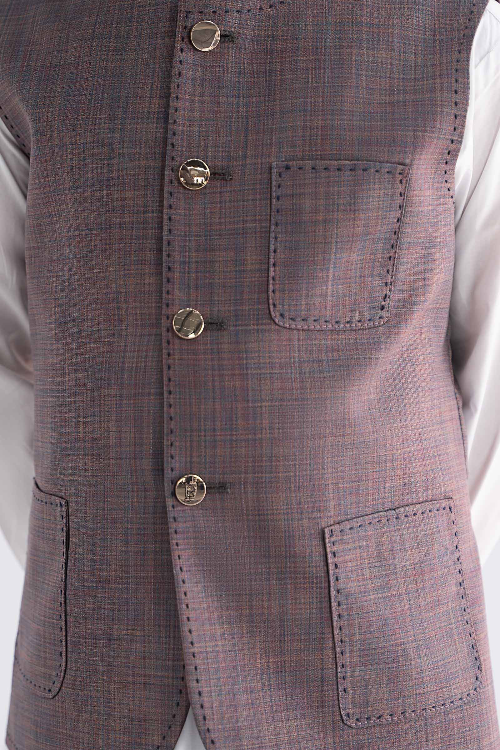 Maria B | Boys | Waistcoast - MBK-WC25-04 (Ajate) -  Maria B Kidswear Waistcoats - Original Designer Dress - House of Maryam