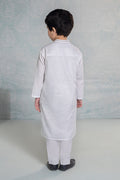 Maria B | Boys | Kurta - MKB-SS24-08 (White) -  Maria B Kidswear Kurtas - Original Designer Dress - House of Maryam
