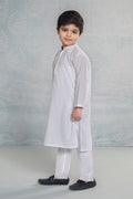 Maria B | Boys | Kurta - MKB-SS24-08 (White) -  Maria B Kidswear Kurtas - Original Designer Dress - House of Maryam