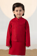 Maria B | Boys | MKB-SS24-11 (Red) -  Maria B Kidswear Complete Suit - Original Designer Dress - House of Maryam