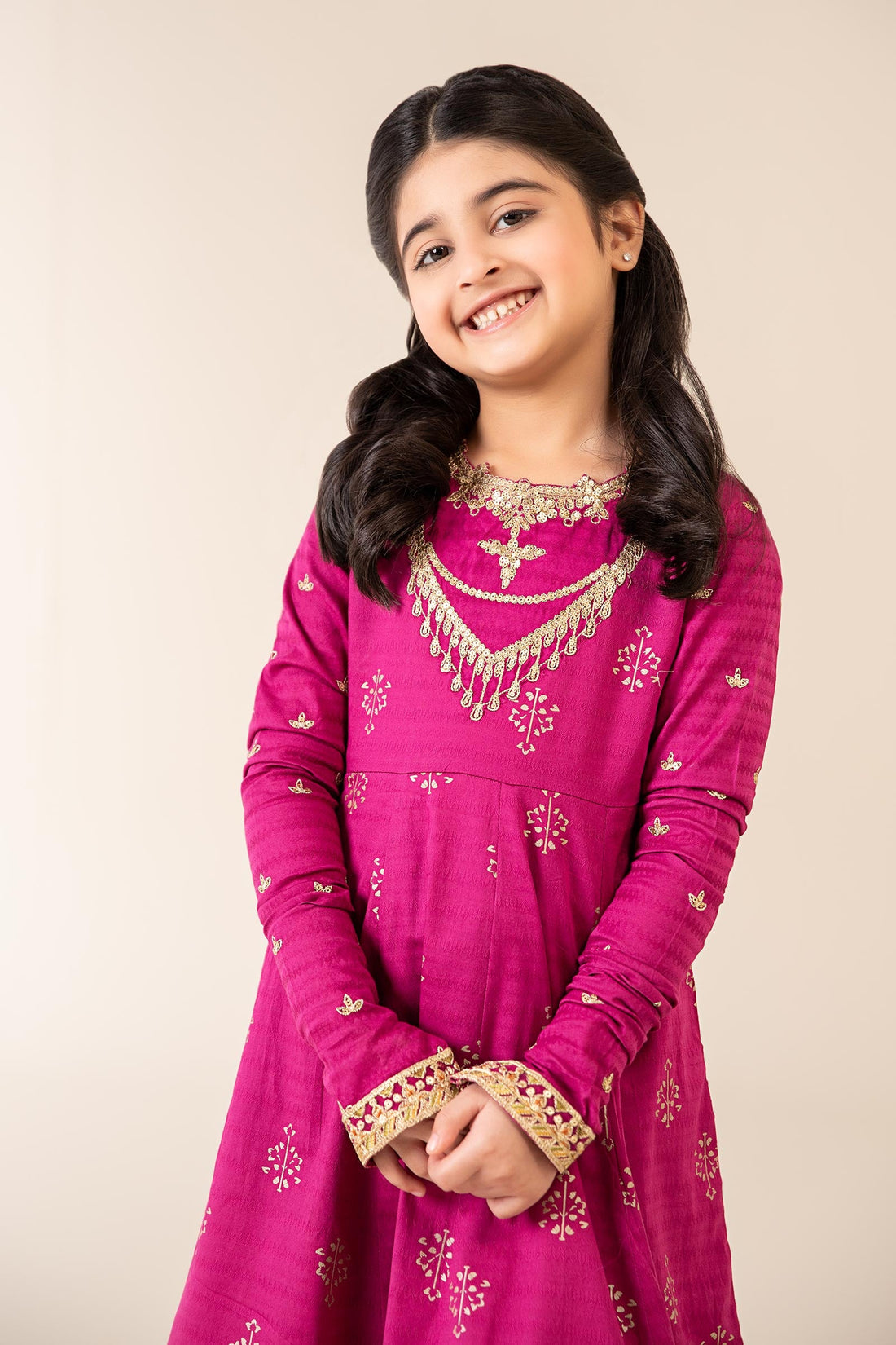 Maria B | Girls | MKD-EF21-23R1 (Magenta) -  Maria B Maria B Kids - Original Designer Dress - House of Maryam
