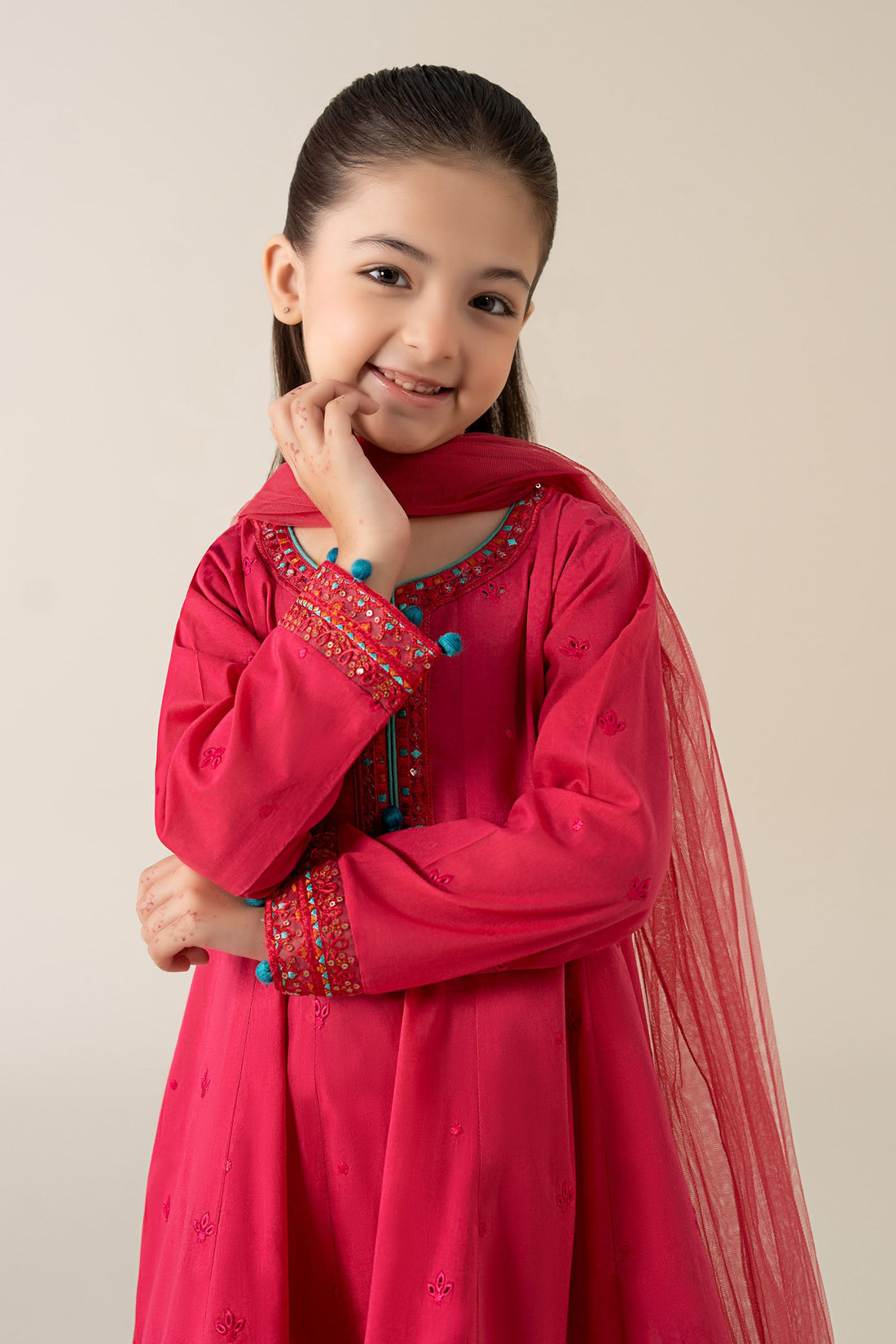 Maria B | Girls | MKD-EA25-06 (Pink) -  Maria B Maria B Kids - Original Designer Dress - House of Maryam