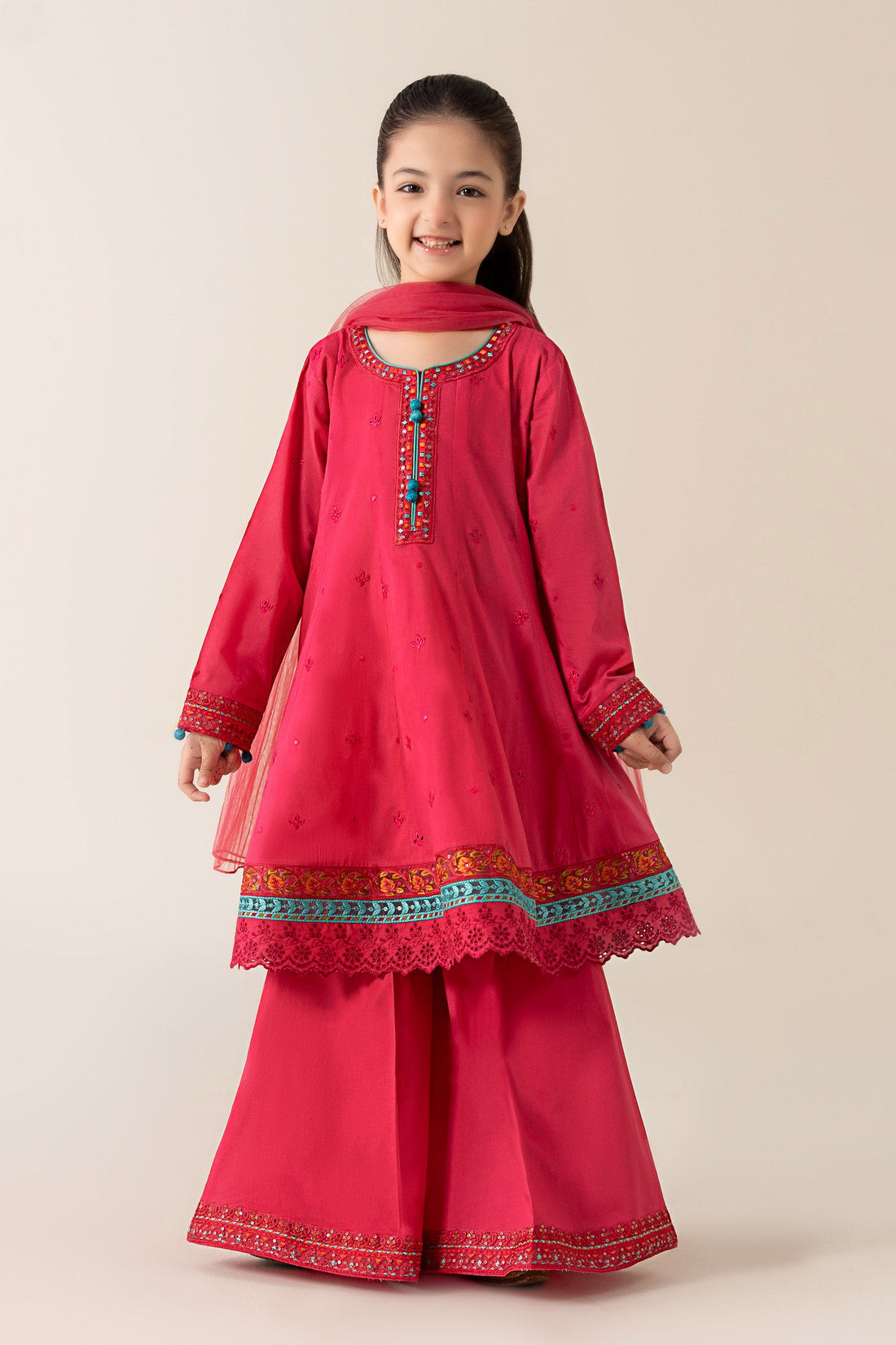 Maria B | Girls | MKD-EA25-06 (Pink) -  Maria B Maria B Kids - Original Designer Dress - House of Maryam