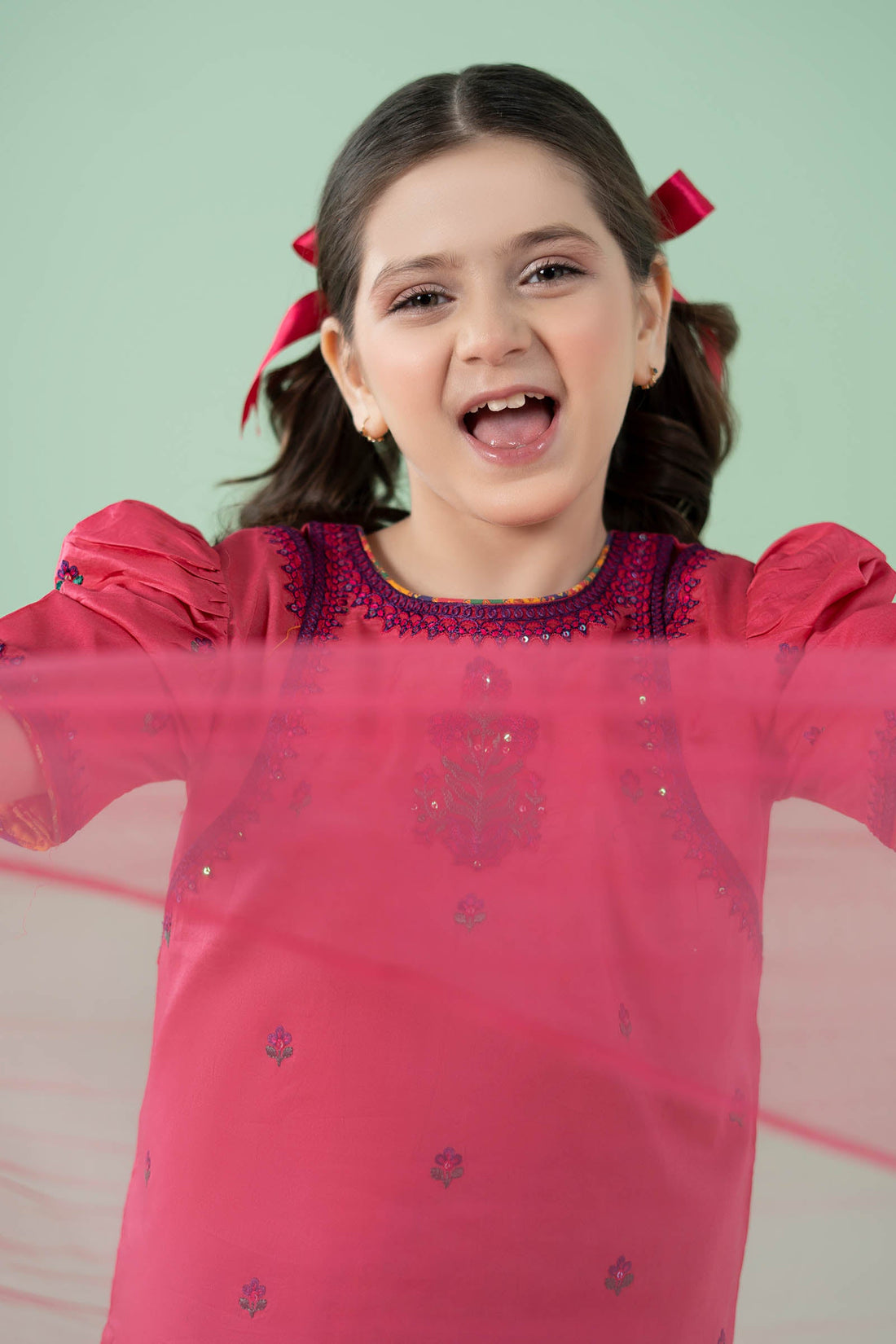 Maria B | Girls | MKD-EA25-20 (Pink) -  Maria B Maria B Kids - Original Designer Dress - House of Maryam