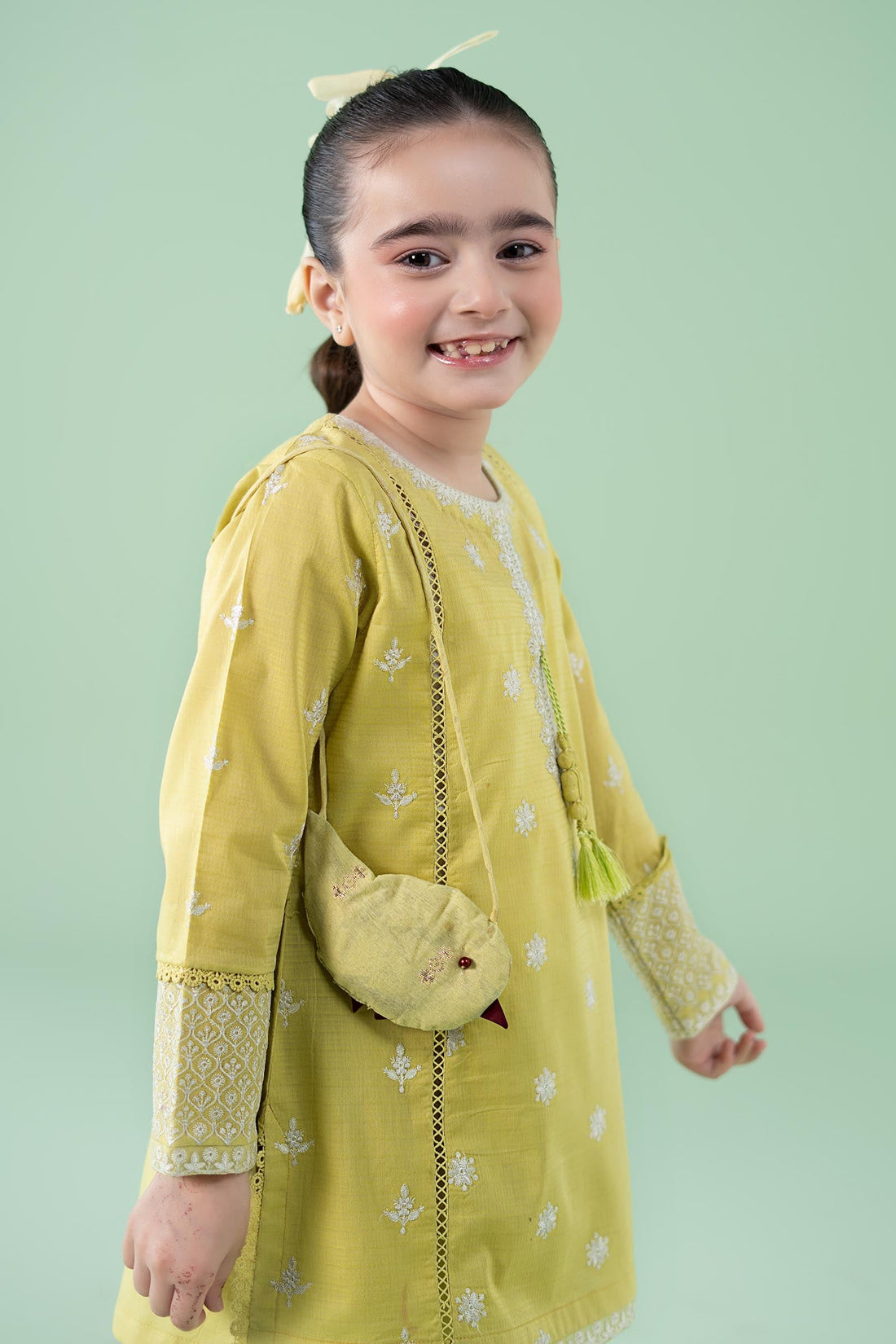 Maria B | Girls | MKD-EA25-41 (Green) -  Maria B Maria B Kids - Original Designer Dress - House of Maryam