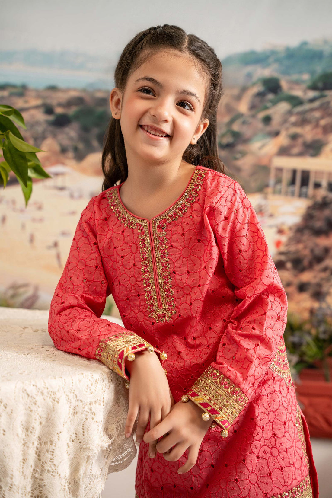 Maria B | Girls | MKD-EF24-14R1 (Pink) -  Maria B Maria B Kids - Original Designer Dress - House of Maryam