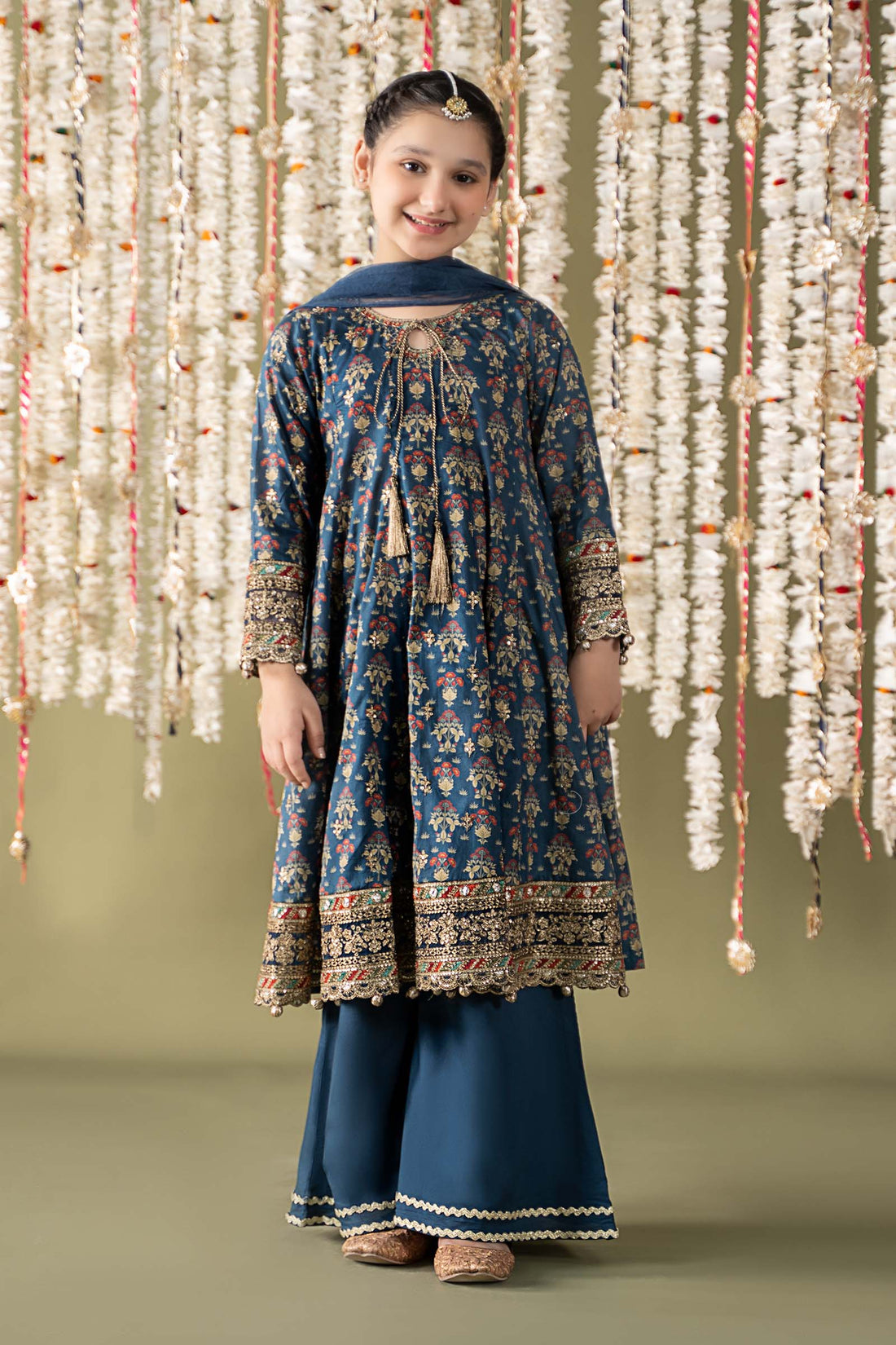 Maria B | Girls | MKD-EF25-05 (Blue) -  Maria B Maria B Kids - Original Designer Dress - House of Maryam
