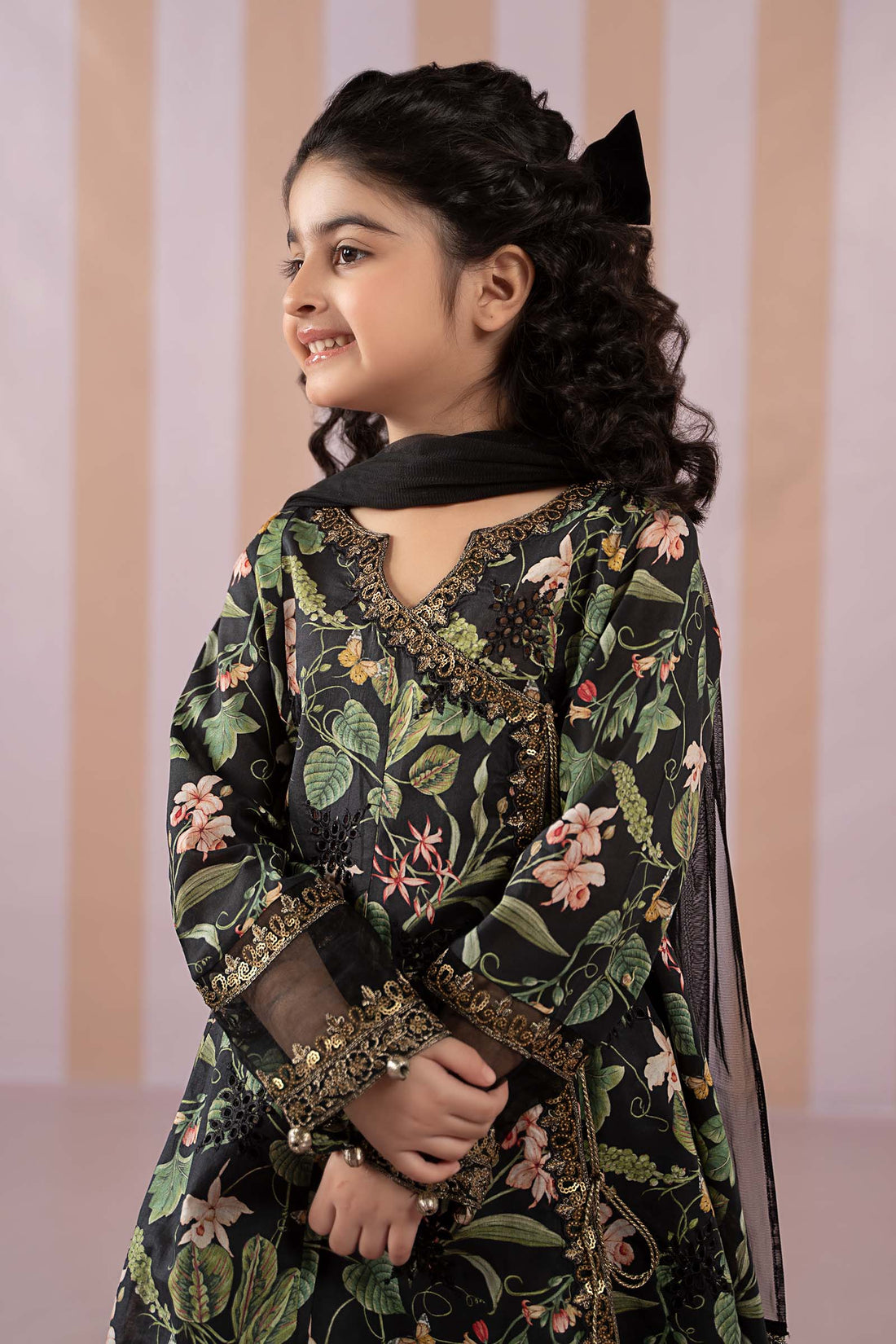 Maria B | Girls | MKD-EF25-18 (Black) -  Maria B Maria B Kids - Original Designer Dress - House of Maryam