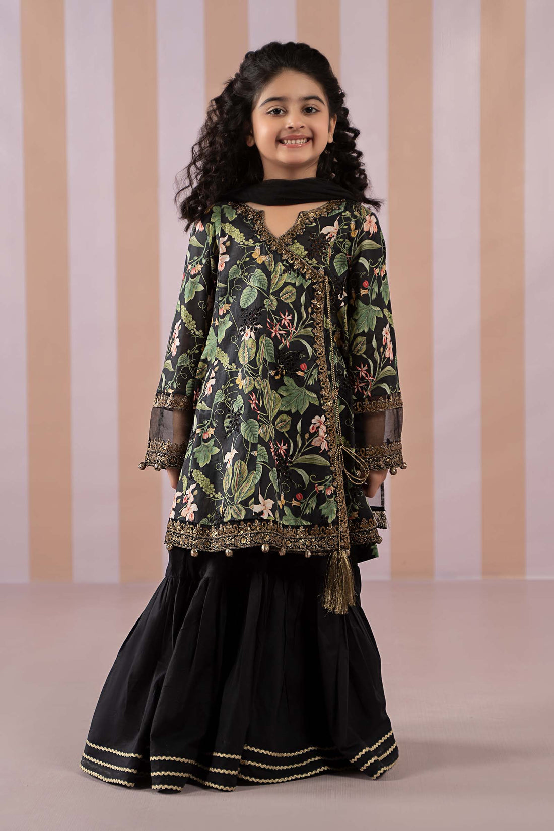 Maria B | Girls | MKD-EF25-18 (Black) -  Maria B Maria B Kids - Original Designer Dress - House of Maryam