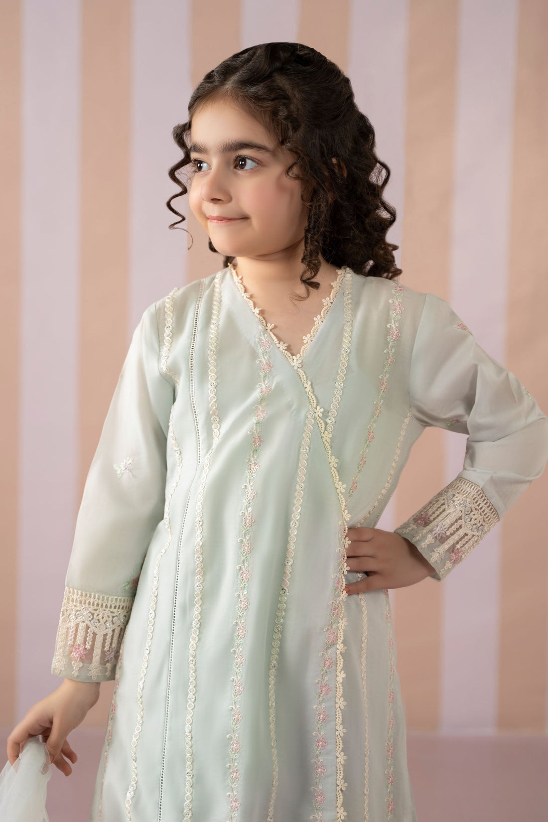 Maria B | Girls | MKD-EF25-51 (Blue) -  Maria B Maria B Kids - Original Designer Dress - House of Maryam