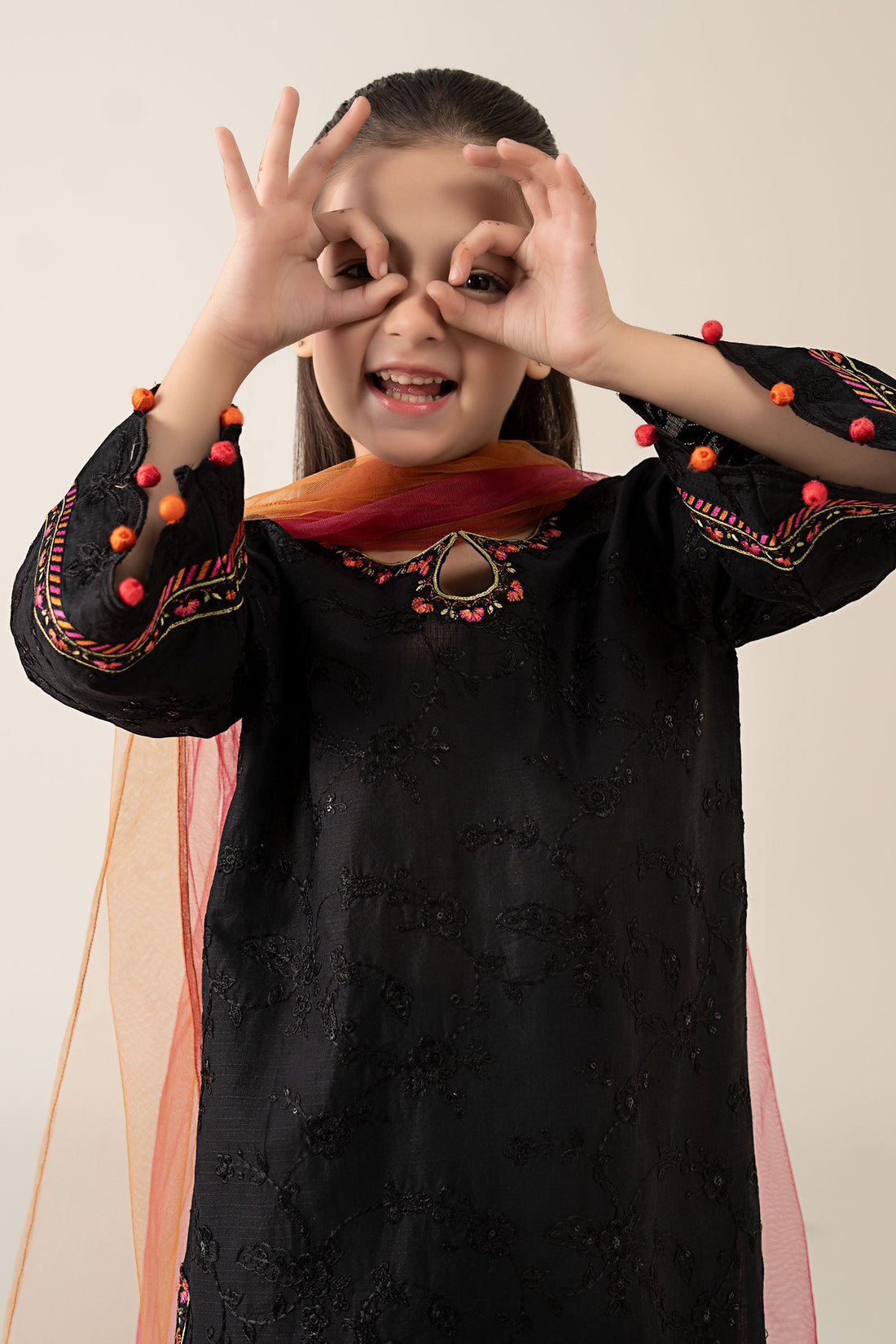 Maria B | Girls | MKD-PF25-06 (Black) -  Maria B Maria B Kids - Original Designer Dress - House of Maryam