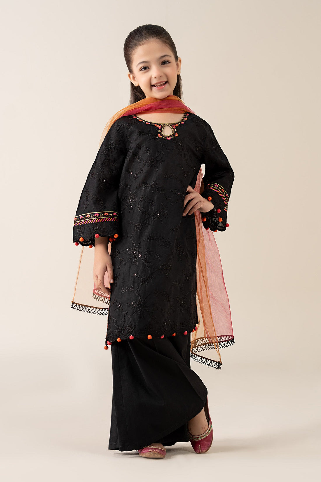 Maria B | Girls | MKD-PF25-06 (Black) -  Maria B Maria B Kids - Original Designer Dress - House of Maryam