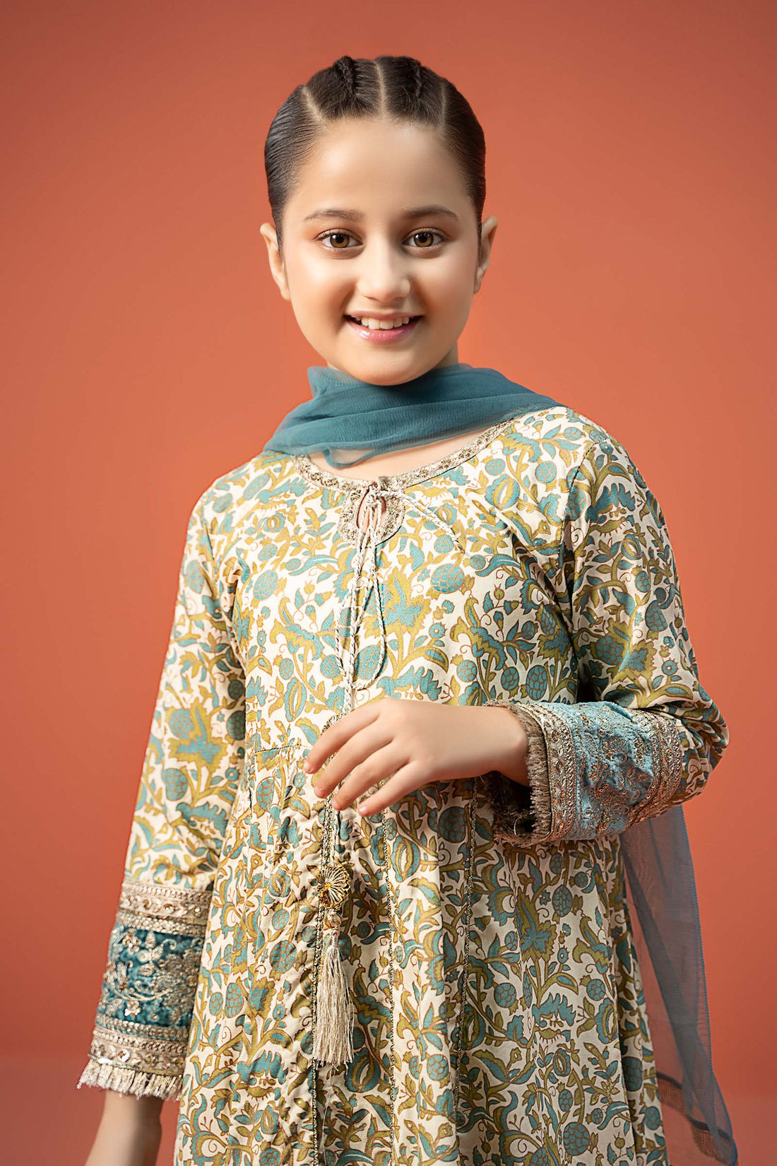 Maria B | Girls | MKD-W24-25 (Off White) -  Maria B Maria B Kids - Original Designer Dress - House of Maryam