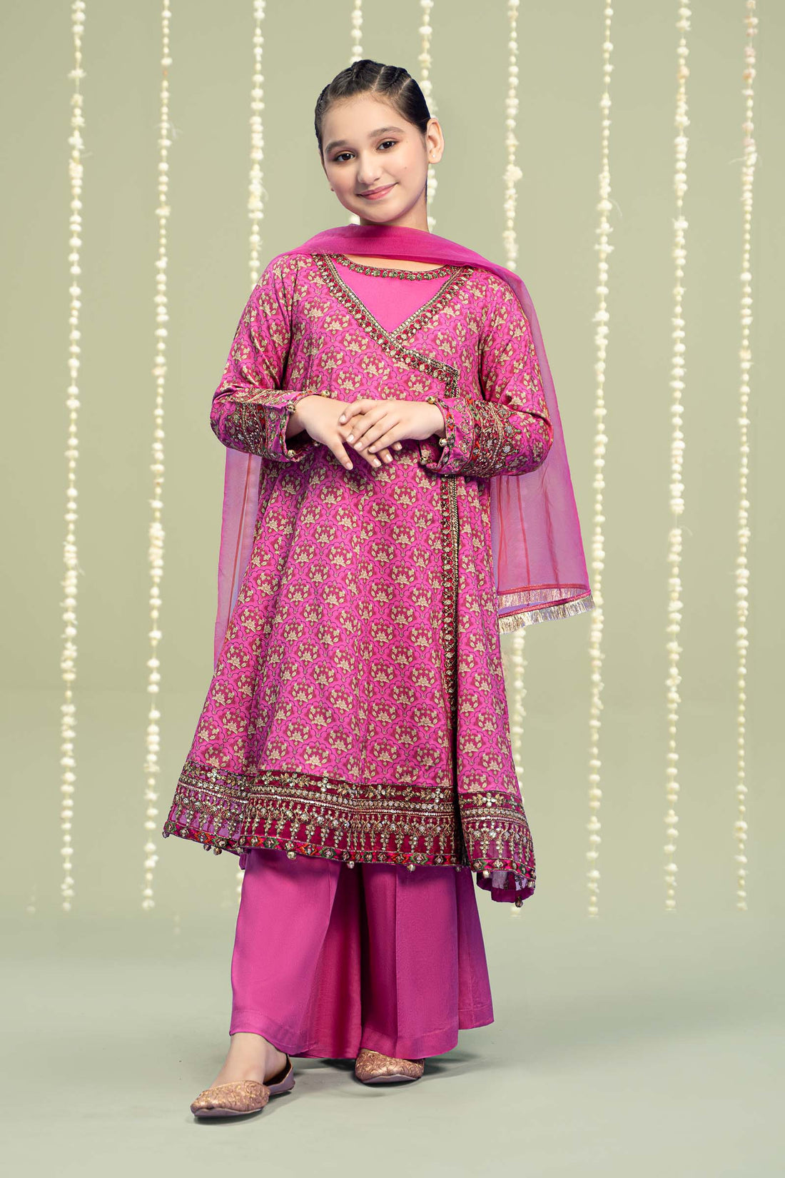Maria B | Girls | MKD-W24-16 (Pink) -  Maria B Maria B Kids - Original Designer Dress - House of Maryam