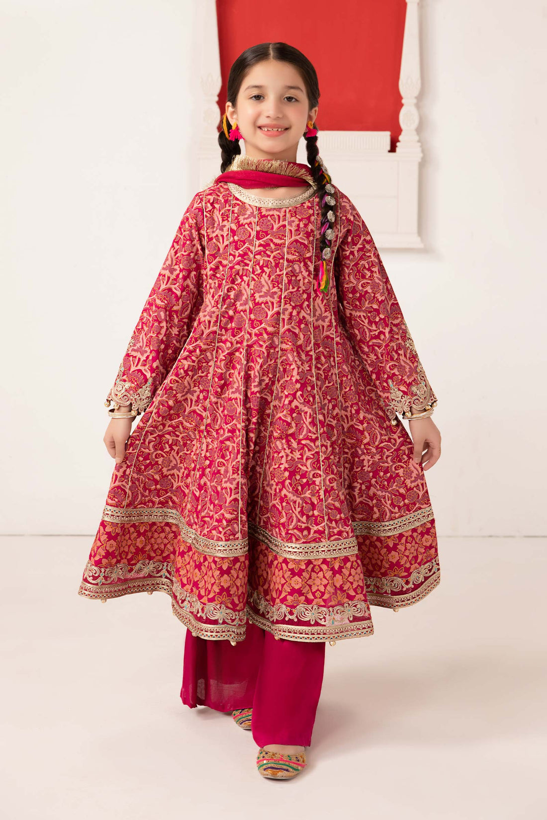 Maria B | Girls | MKS-EA24-05 (Pink) -  Maria B Maria B Kids - Original Designer Dress - House of Maryam