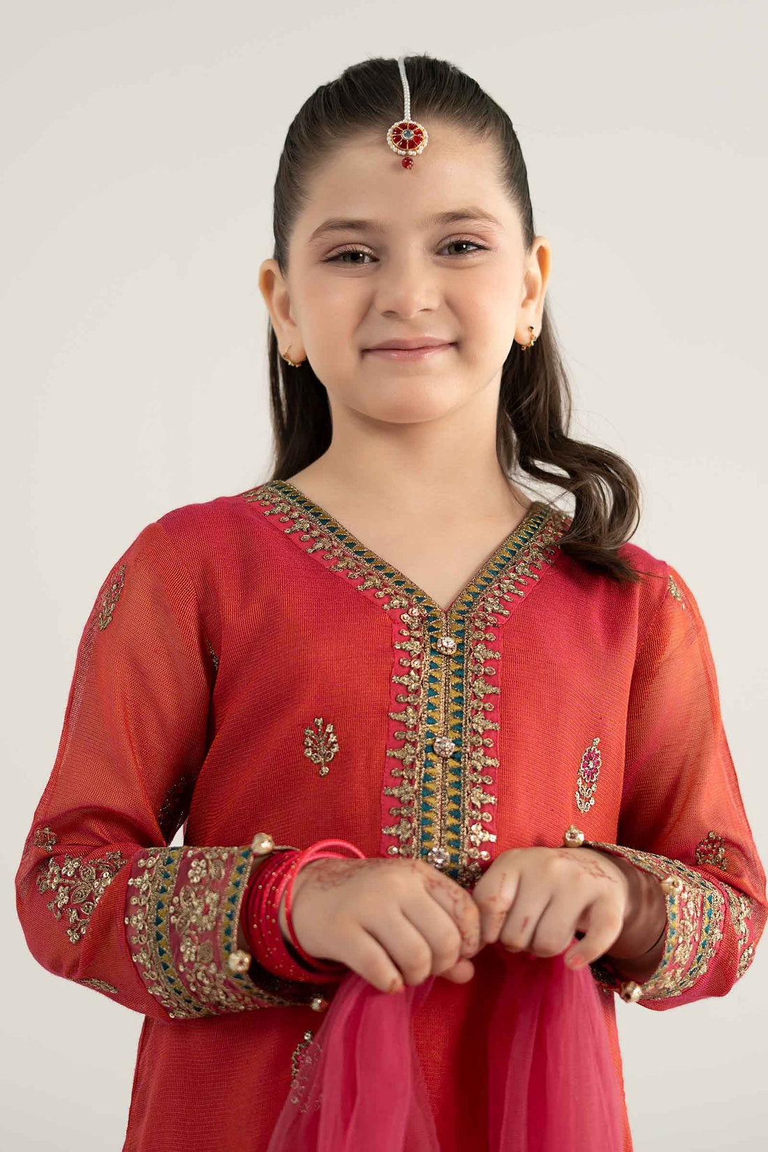 Maria B | Girls | MKS-EA25-19 (Pink) -  Maria B Maria B Kids - Original Designer Dress - House of Maryam
