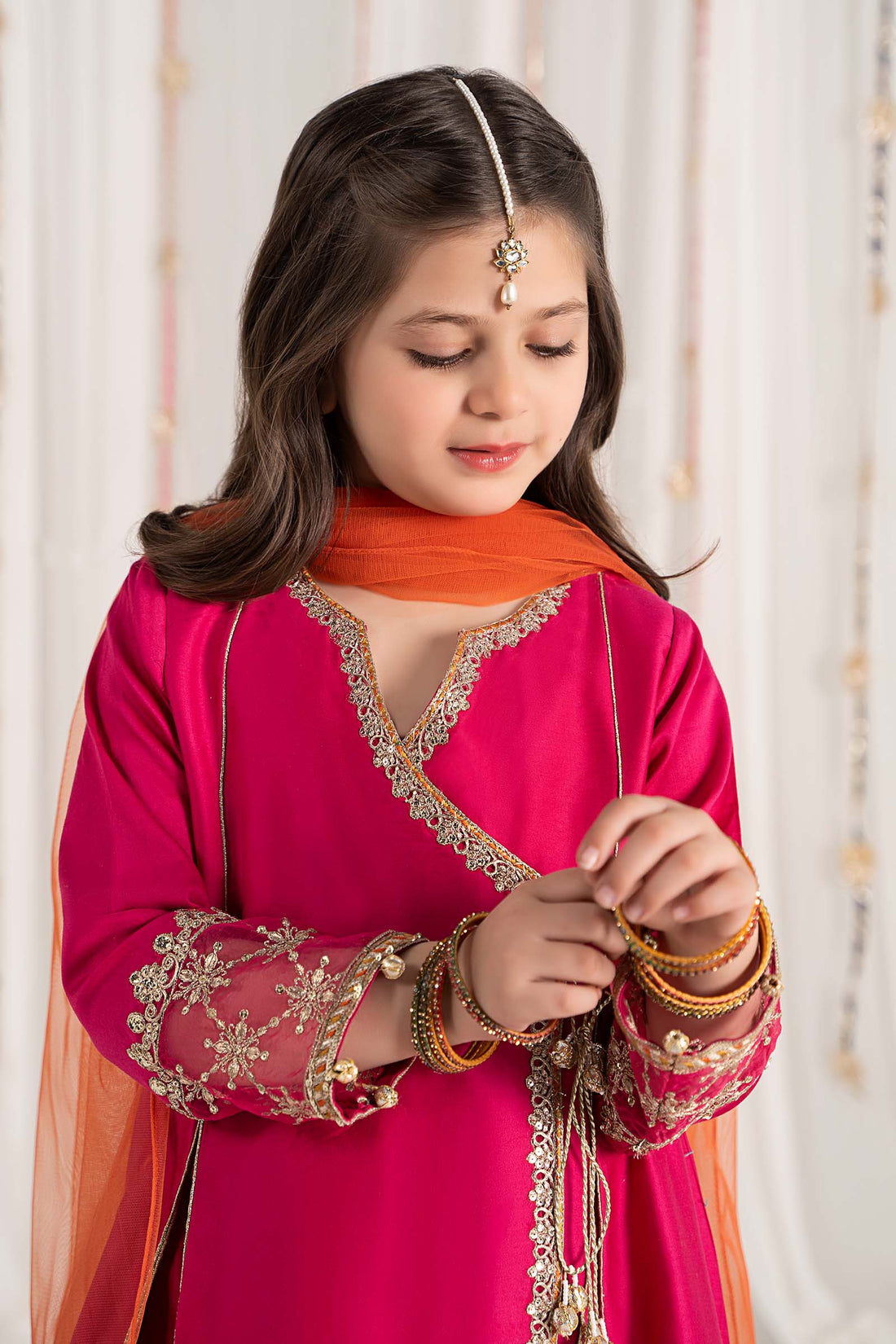 Maria B | Girls | MKS-EF25-41 (Pink) -  Maria B Maria B Kids - Original Designer Dress - House of Maryam