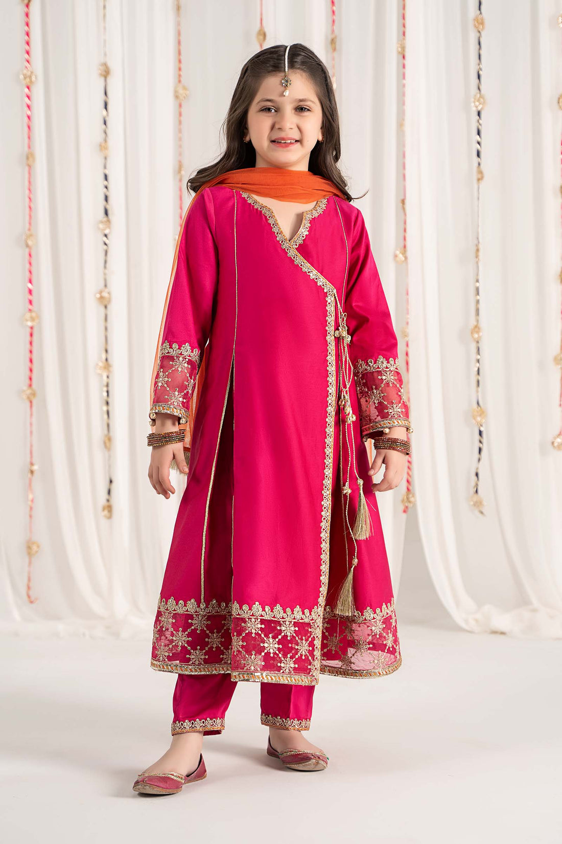 Maria B | Girls | MKS-EF25-41 (Pink) -  Maria B Maria B Kids - Original Designer Dress - House of Maryam