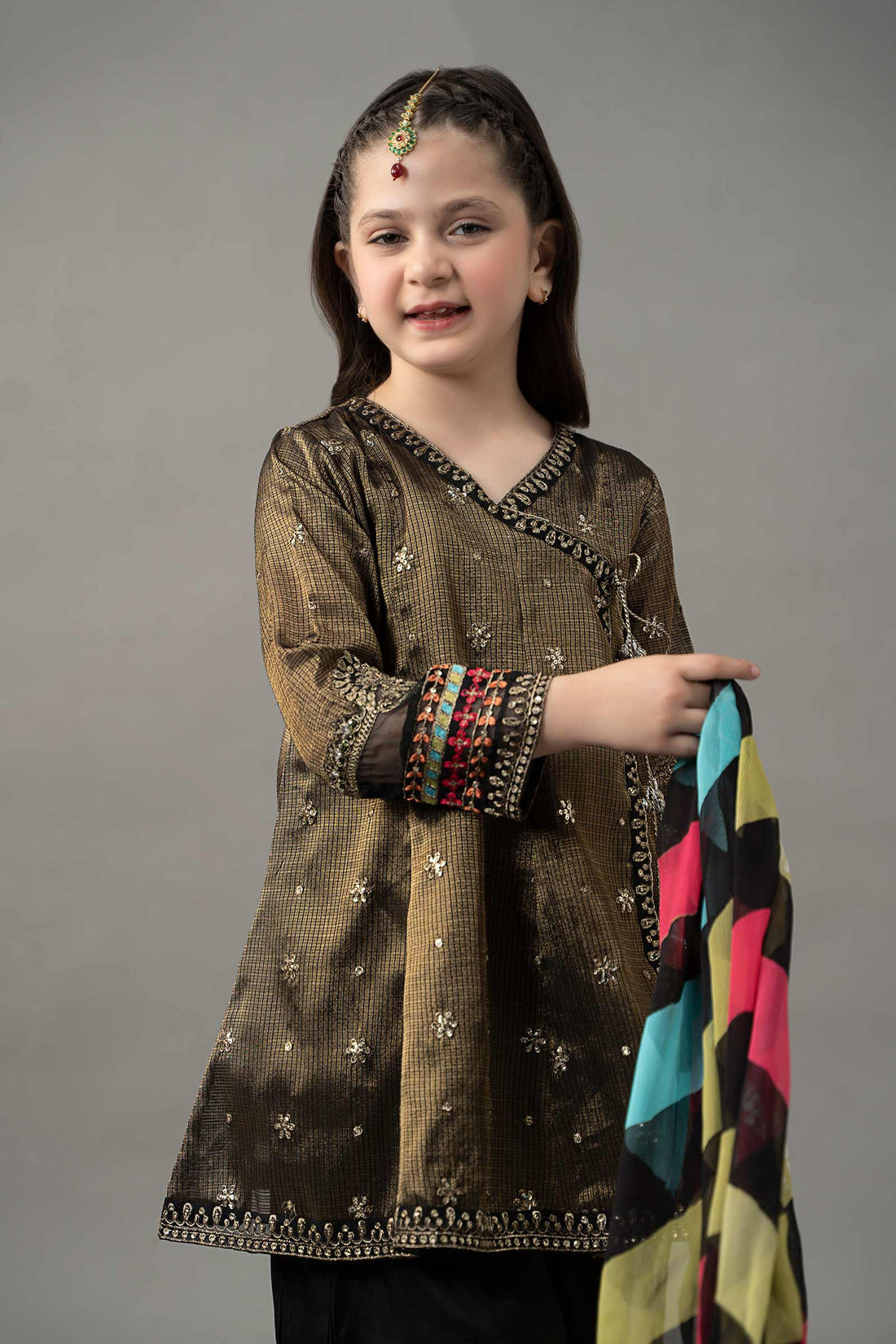Maria B | Girls | MKS-EF25-46 (Black) -  Maria B Maria B Kids - Original Designer Dress - House of Maryam