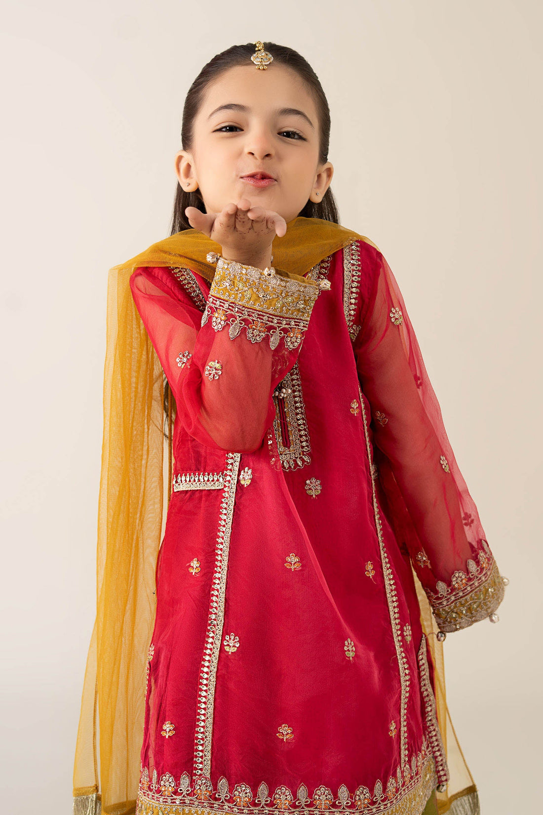 Maria B | Girls | MKS-PF25-04 (Dark Pink) -  Maria B Maria B Kids - Original Designer Dress - House of Maryam