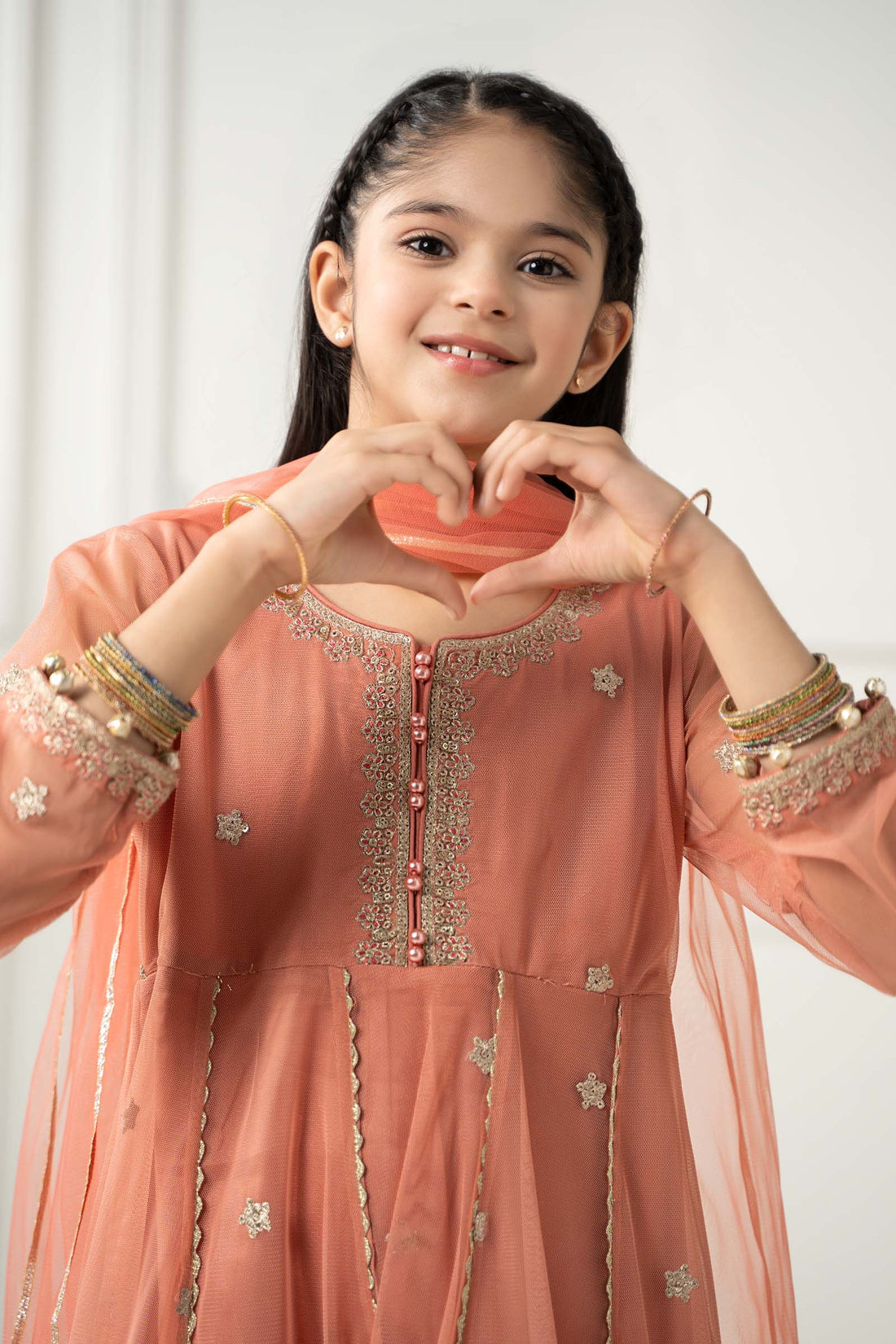 Maria B | Girls | MKS-EF25-02 (Cloudy Pink) -  Maria B Maria B Kids - Original Designer Dress - House of Maryam