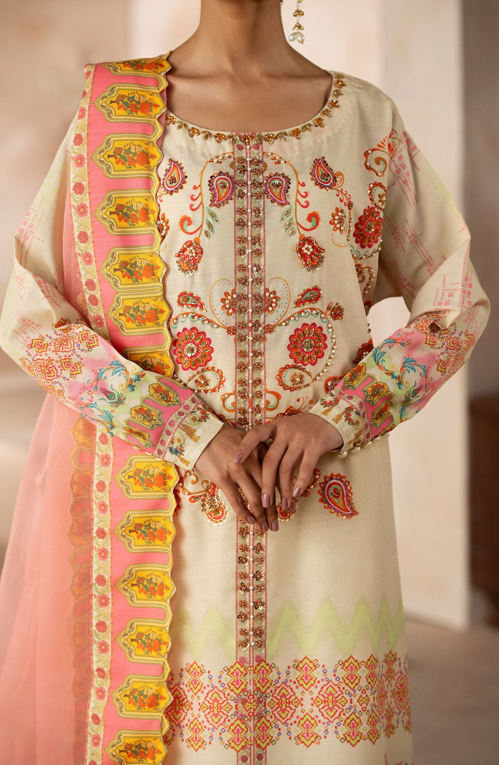Maryum N Maria | Zeil Winter | ANIKA - MS40102 -  Maryam N Maria Ladies Clothes - Original Designer Dress - House of Maryam