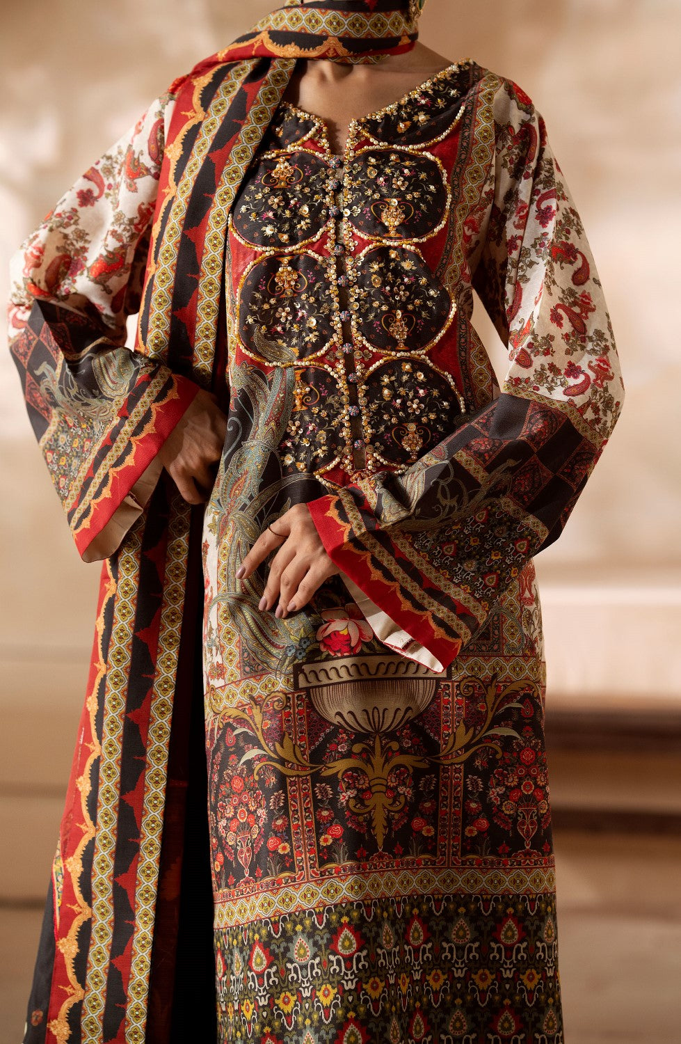 Maryum N Maria | Zeil Winter | SAMAIRA - MS40104 -  Maryam N Maria Ladies Clothes - Original Designer Dress - House of Maryam