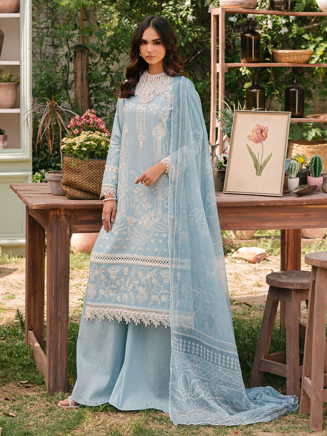 Mahnur | Masakali Luxury Lawn 24 | MK 02 - A -  Mahnur Luxury - Original Designer Dress - House of Maryam