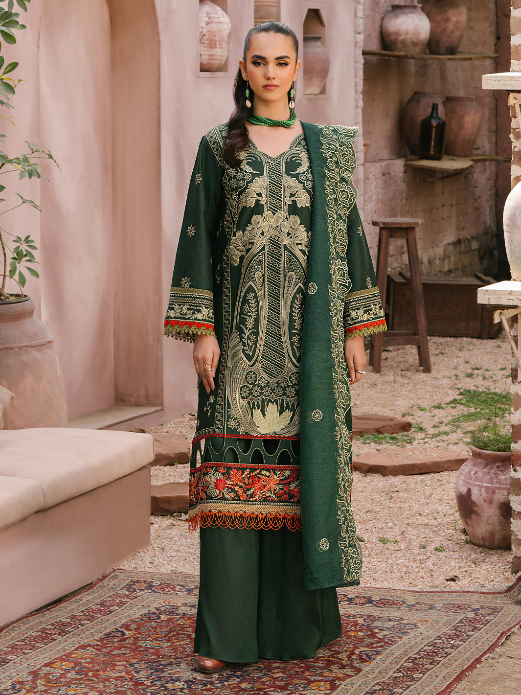 Mahnur | Masakali Luxury Lawn 24 | MK 04 - B -  Mahnur Luxury - Original Designer Dress - House of Maryam