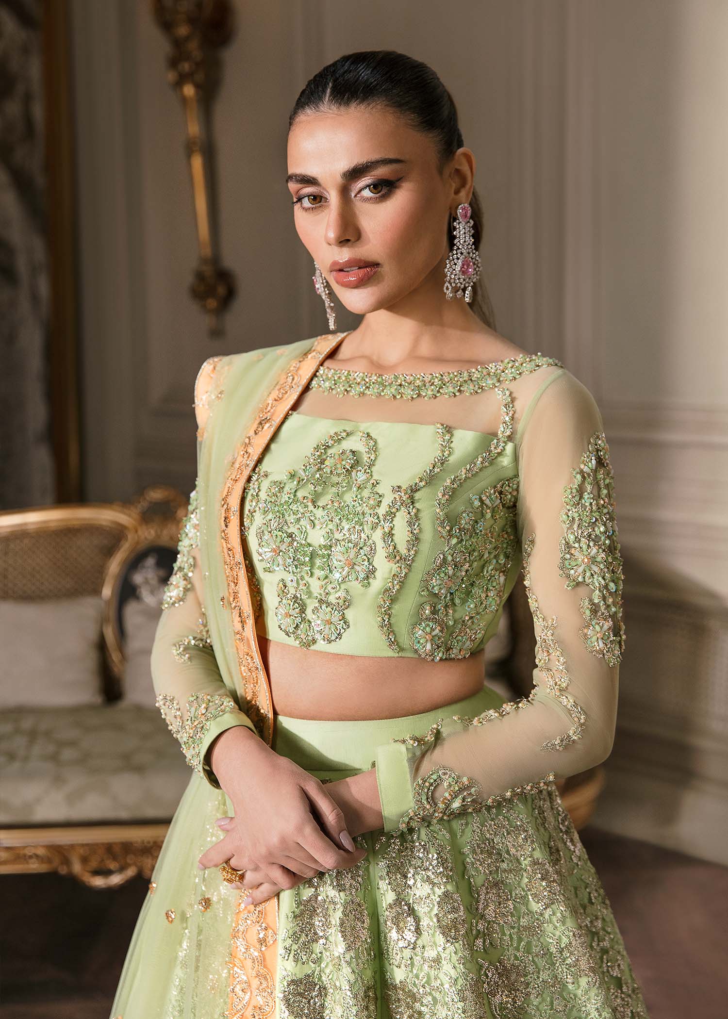 Waqas Shah | Malika - E - Elizabeth | DAISY -  Waqas Shah Formal - Original Designer Dress - House of Maryam