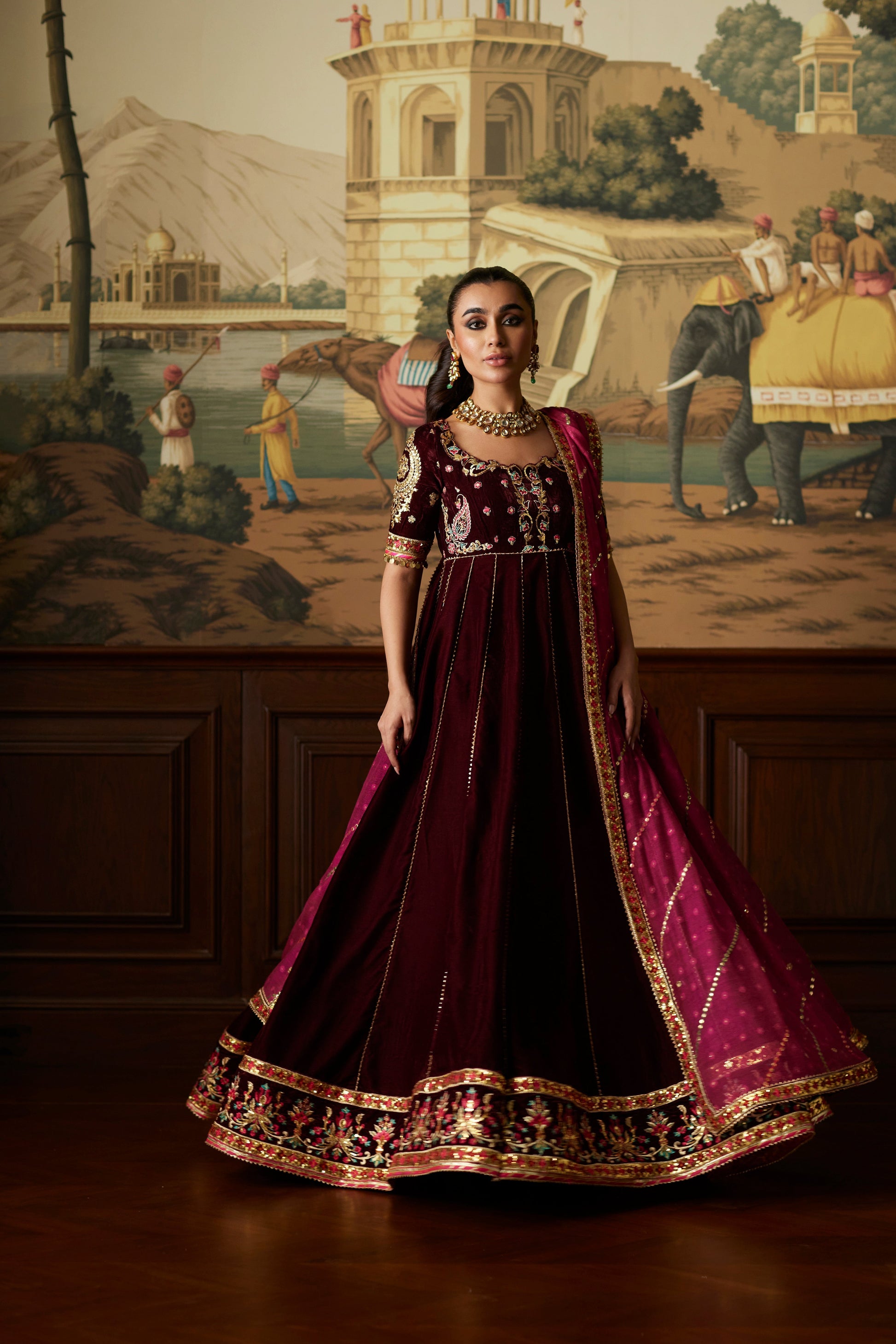 Mina Hassan | Velvet Luxe |  Daaniya -  Mina Hassan Ladies Clothes - Original Designer Dress - House of Maryam