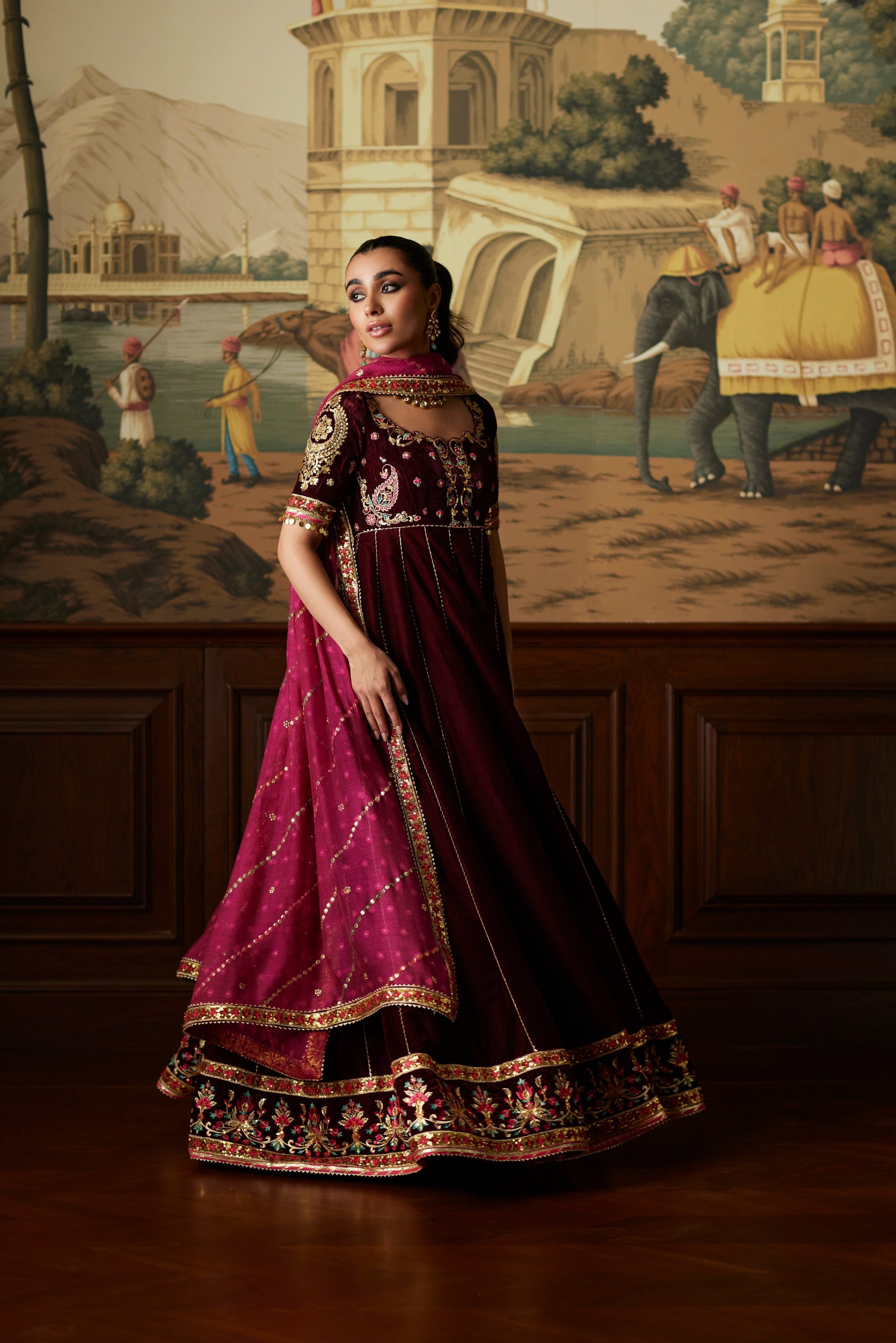 Mina Hassan | Velvet Luxe |  Daaniya -  Mina Hassan Ladies Clothes - Original Designer Dress - House of Maryam