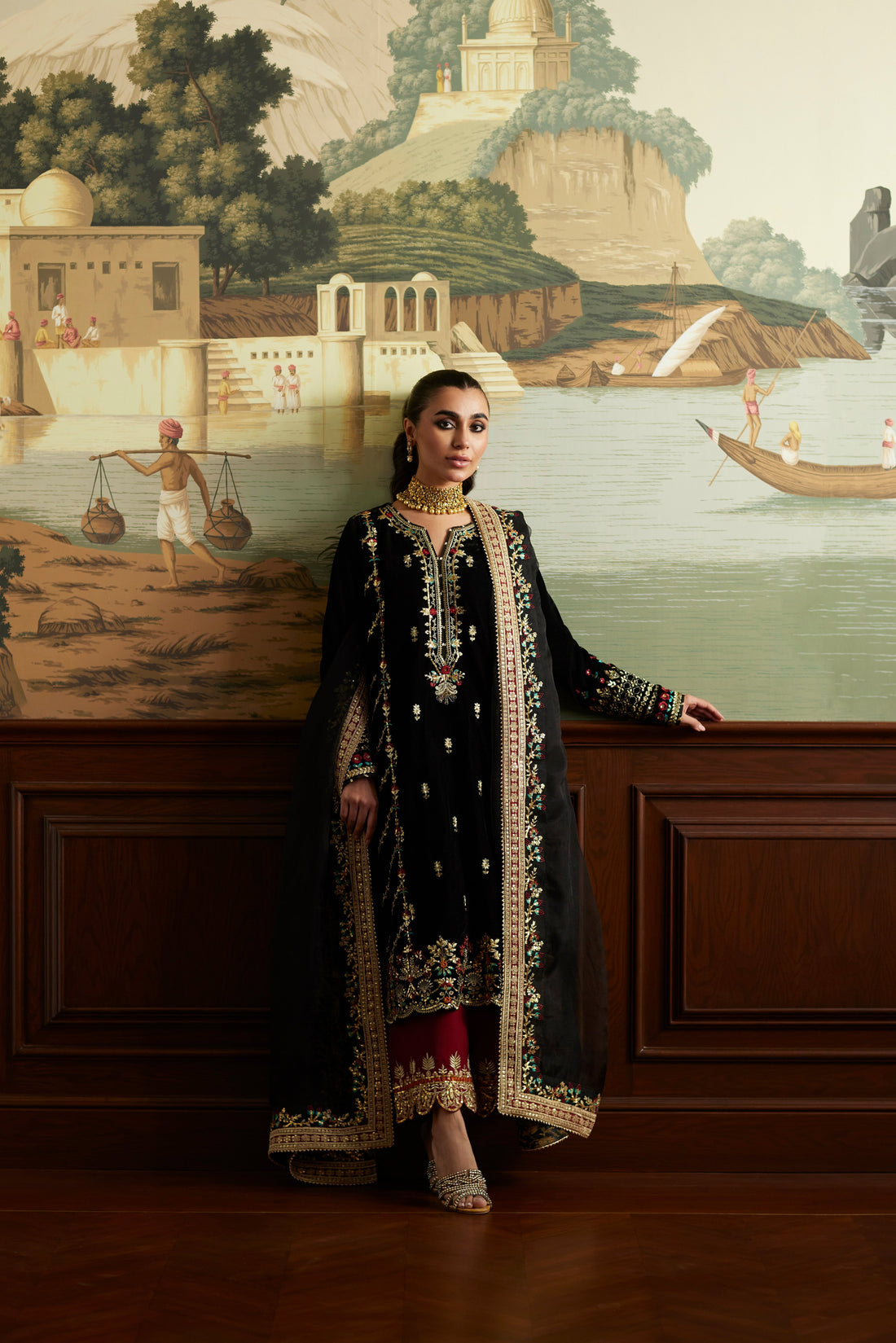 Mina Hassan | Velvet Luxe |  Jahan -  Vanya Ladies Clothes - Original Designer Dress - House of Maryam